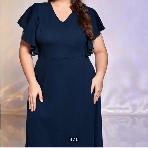 SHEIN Navy Blue Dress Size 16, 2XL - Picture 5 of 7
